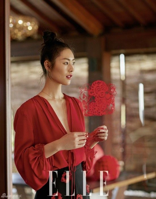 Siêu mẫu Lưu Văn quyến rũ trên ấn phẩm Elle trong dịp đầu xuân.